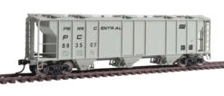 Walthers Mainline 910-7029 - 50' Pullman-Standard PS-2 2893 3-Bay Covered Hopper Penn Central (PC) 883507 - HO Scale
