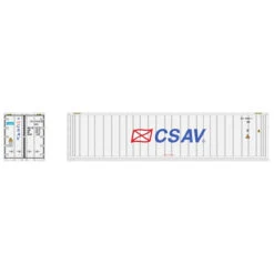 Atlas 20006722 - 40' Refrigerated Container [3-PACKS] CSAV Set #1 (White/Blue/Red) CSAV (CRLU) 7253254, 7253275, 7253296 - HO Scale