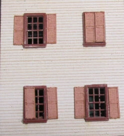 RslaserKits 3970 - Window Shutters For The N Scale Tichy 2508 6/6 Windowsew Product - N Scale Kit
