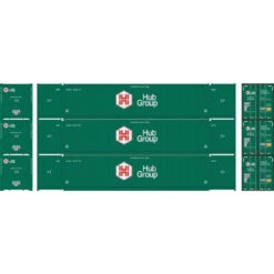 Athearn 17736 - 53' CIMC Container (3) Hub Group (HGIU) - N Scale