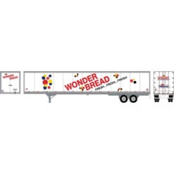 Athearn RTR 72816 - 53' Wabash Plate Trailer Wonder Bread 60942 - HO Scale