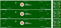 Atlas 20006673 - 53' CIMC Container (3) Hub Group (HGIU) - HO Scale