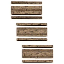 Blair Line 014 - Weathered 1-Lane Wood Grade Crossing -- Kit Pkg(3) - N Scale Kit