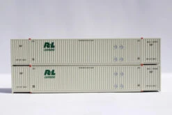 Jacksonville Terminal Co 537062 - 53' High Cube Container (2) (MAGNETIC CONNECTION) R+L Carriers - N Scale
