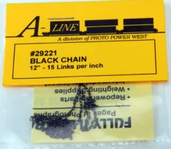 A-Line 29221 - Blackened Brass Chain 12", 15 Links Per Inch