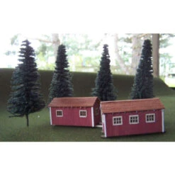 RslaserKits 2020 - Logging Skid Shack (2 Pack) - HO Scale Kit