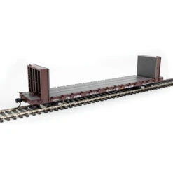 Walthers Mainline 910-5873 - 60' P-S Bulkhead Flatcar Trailer Train (PTTX) 90566 - HO Scale