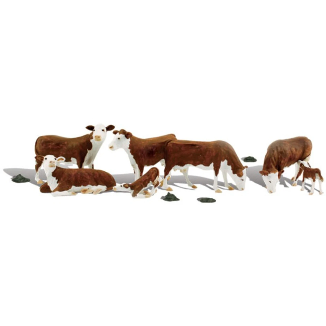 Woodland Scenics #1843 - Hereford Cows - HO Scale 1 Woodland Scenics #1843 - Hereford Cows - HO Scale